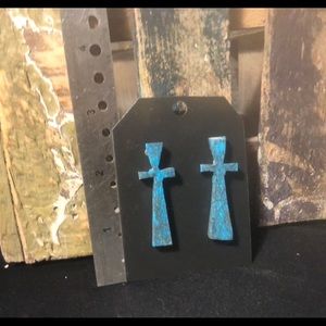 Turquoise Slab Earrings
